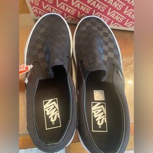 Van’s Classic Slip-O.  Checkerboard Black/Black